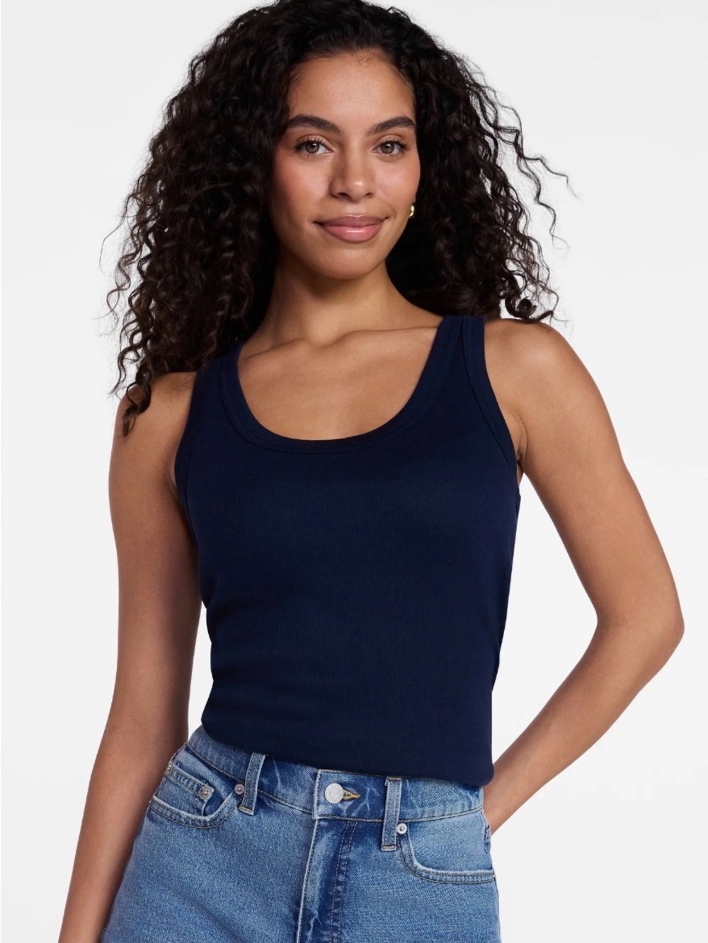 Time and Tru Tank Top Size M (8-10) Navy Blue Sleeveless